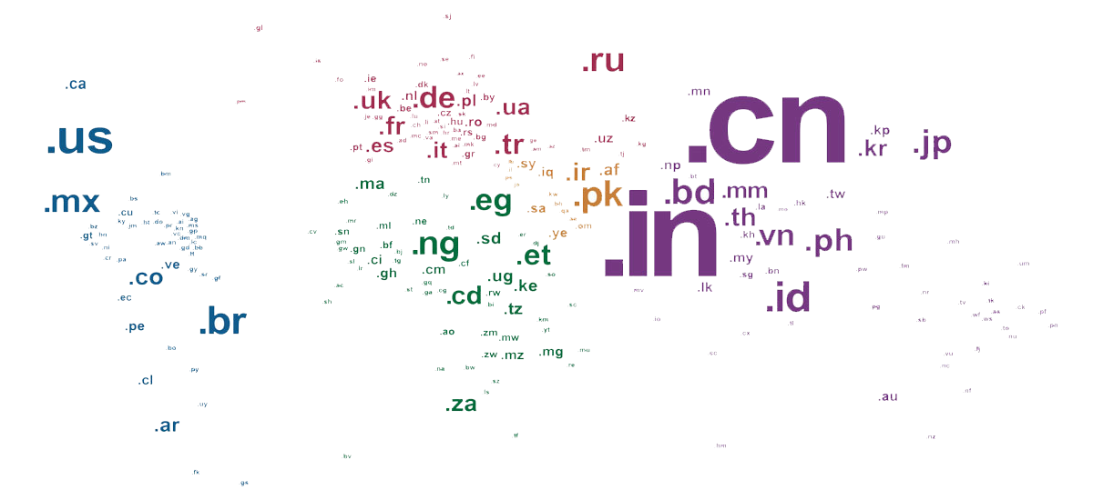 TLD world map